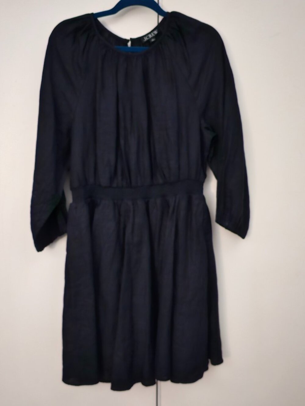 J. Crew black Long Sleeve Cotton Mini Dress. NWOT. Size XL